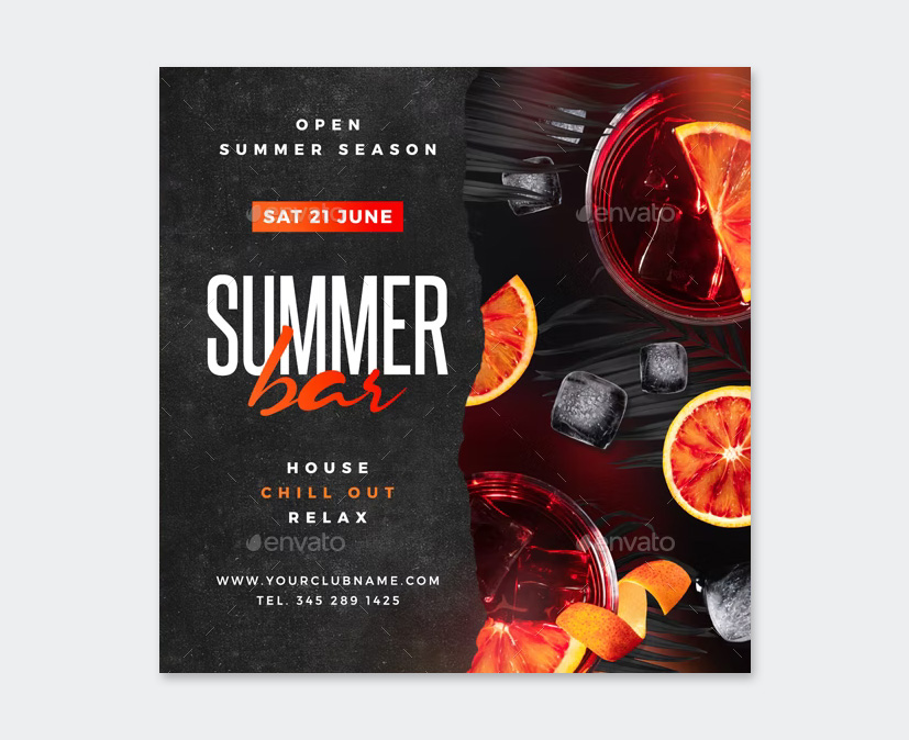 Modern Cocktail Party Flyer Template
