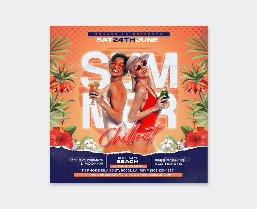 Summer Chillout Party Flyer Template
