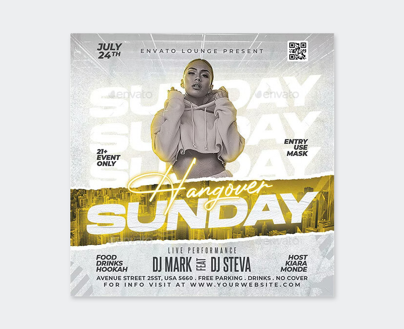 Sunday Night Party Flyer Template