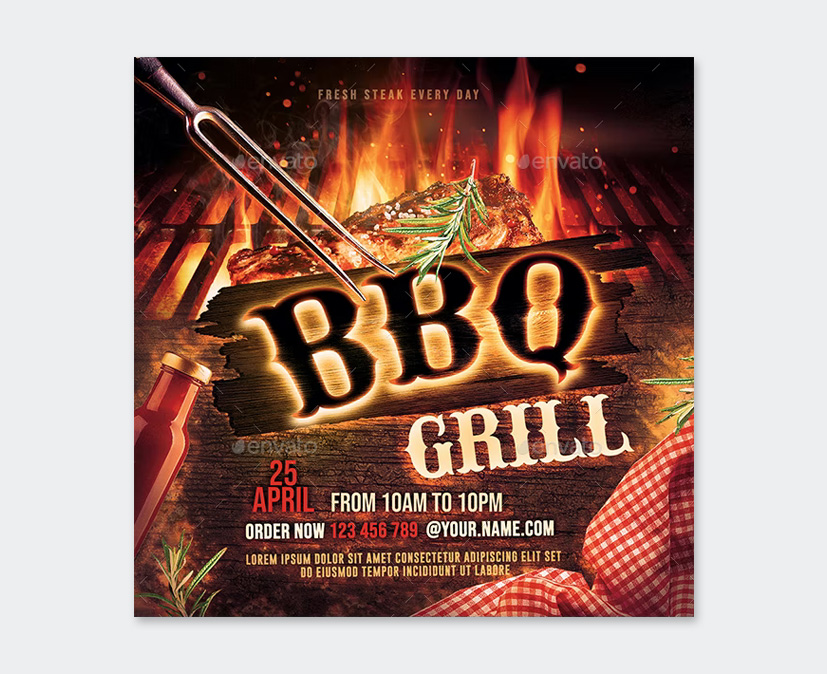 Barbecue Flyer PSD