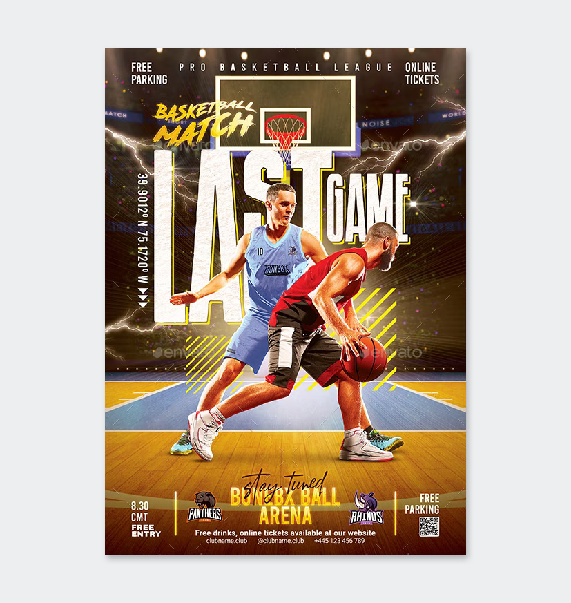 Basketball Flyer A4 Design