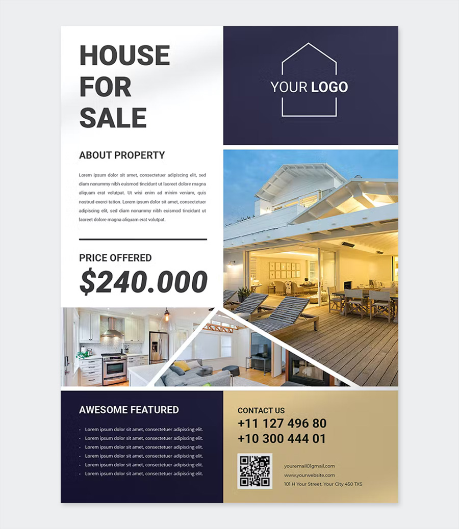 Clean Real Estate Flyer Template