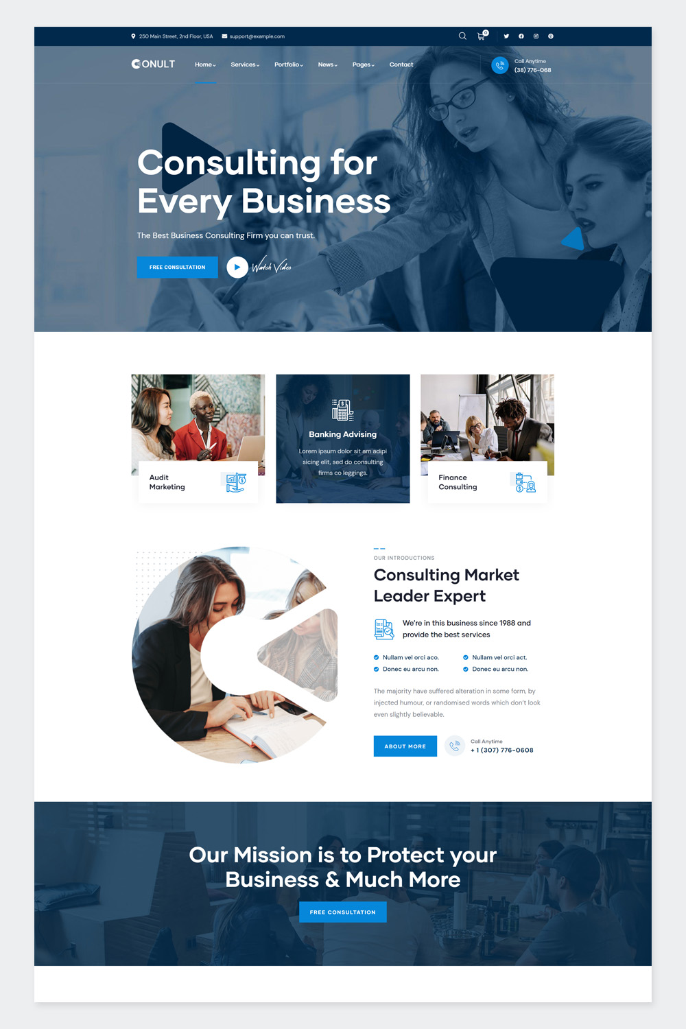 Professional Consulting Business WordPress Themes