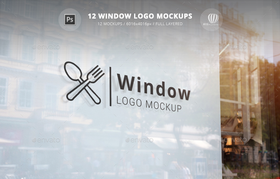12 Window Logo Mock-ups