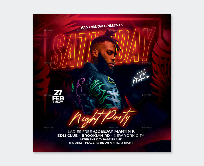 Night Party Flyer Design