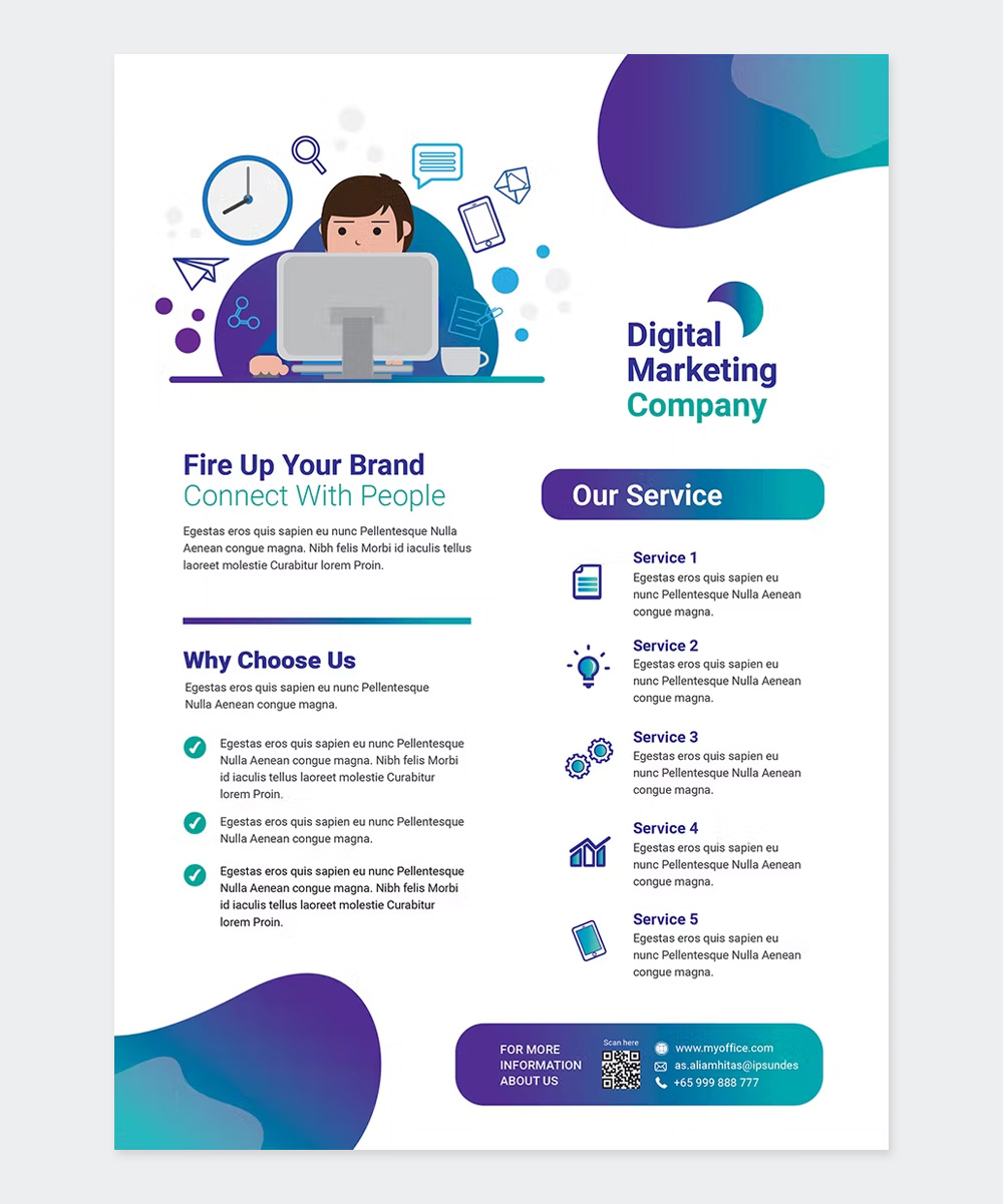 Clean Corporate Agency Flyer Design