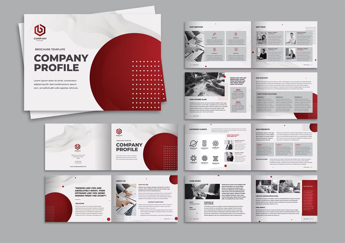 Landscape Company Profile Brochure Template