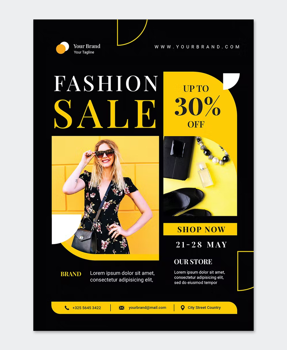 Upmarket, Elegant, Fashion Flyer Design for DeannaMichel by
