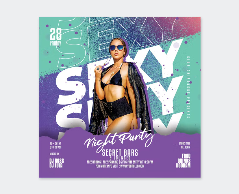 Sexy Night Party Flyer Design