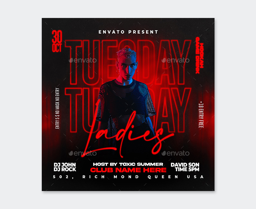 Tuesday After Party Flyer Template