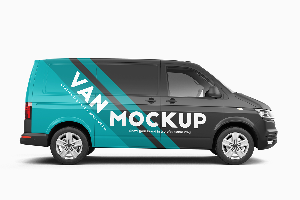 Volkswagen Transporter Van Mockups