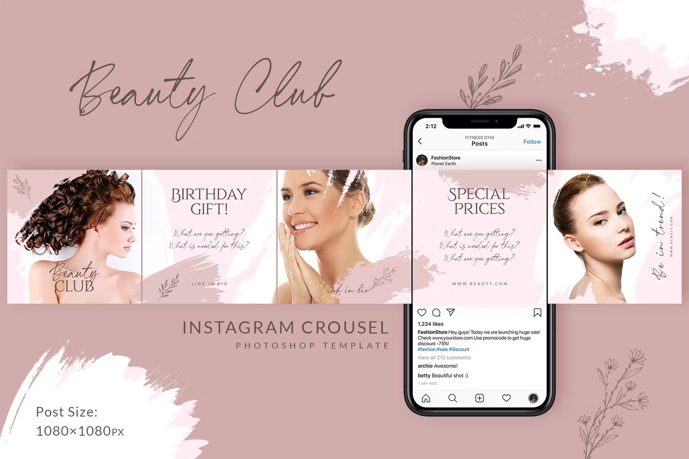 Beauty Club Instagram Carousel Posts