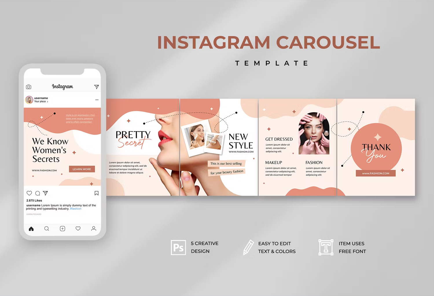 Beauty Instagram Carousel Posts Design
