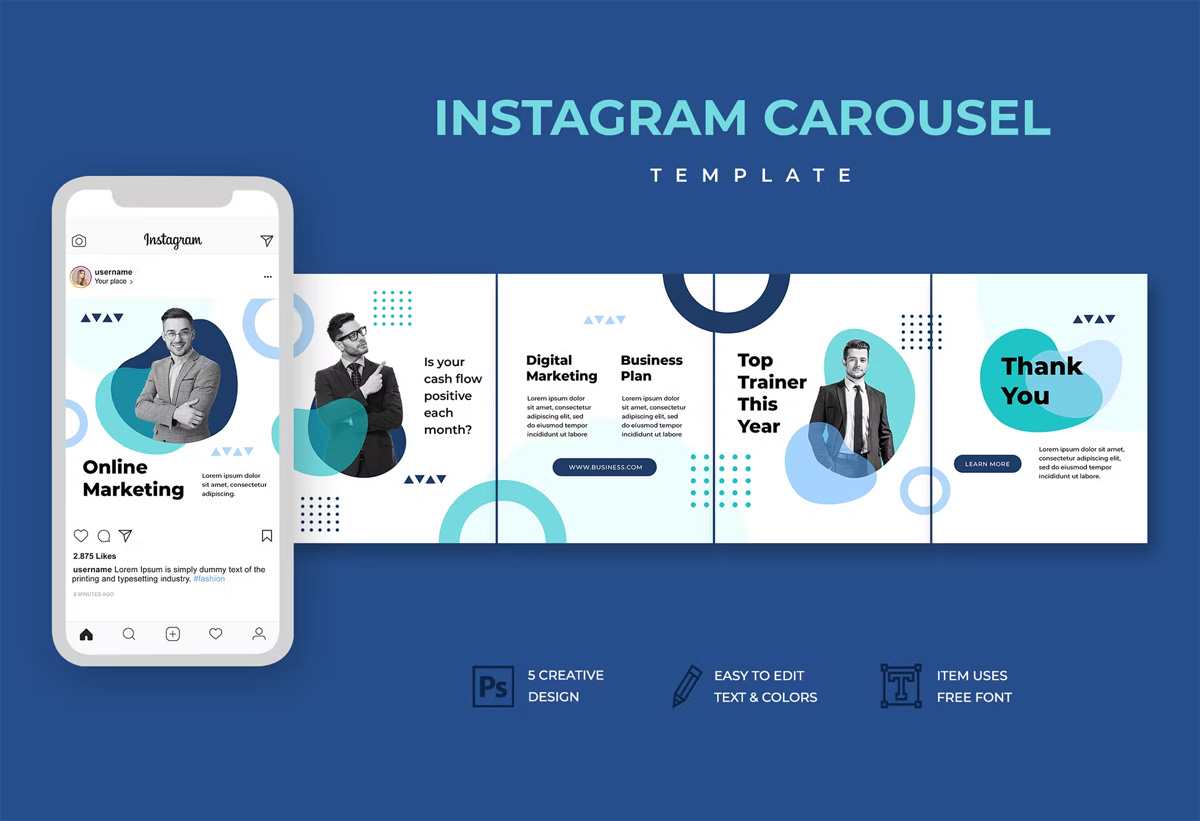 Business Instagram Carousel PSD