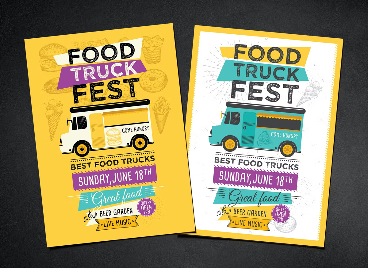 Creative Food Truck Flyer Template