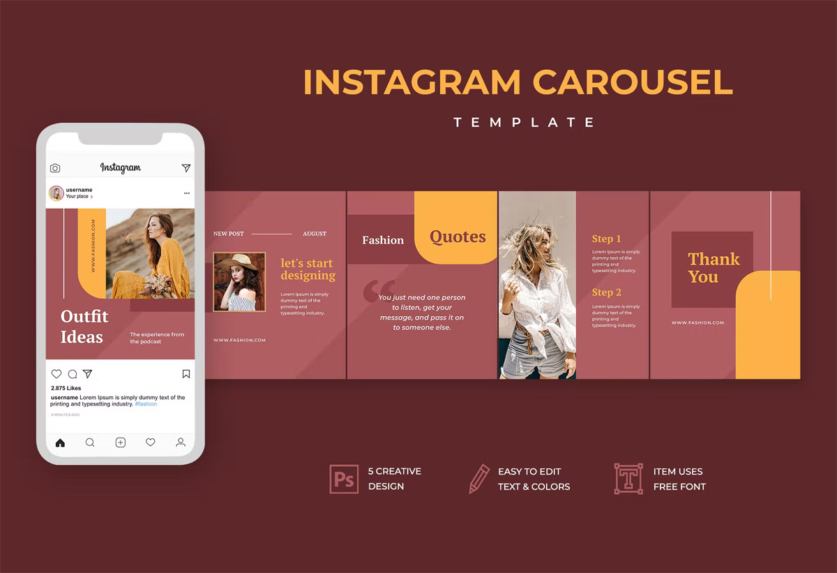 Fashion Instagram Carousel Design