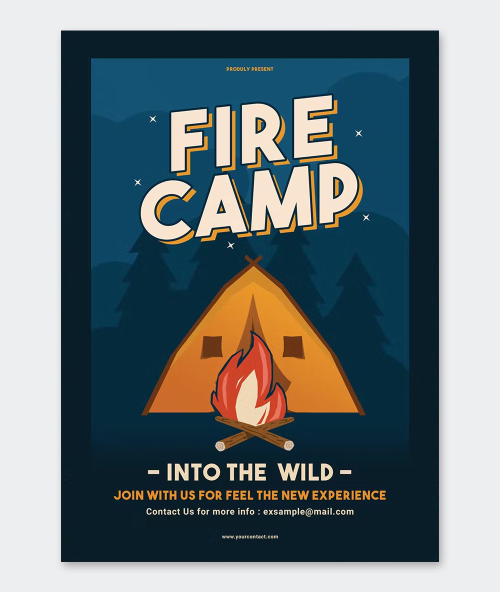 Fire Camp Flyer Design