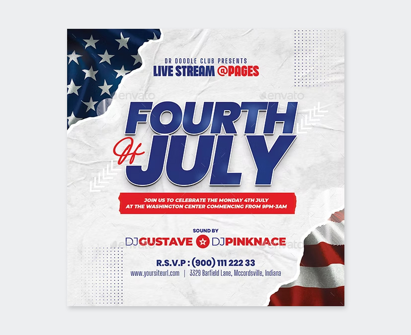 Fourth of July Flyer Design
