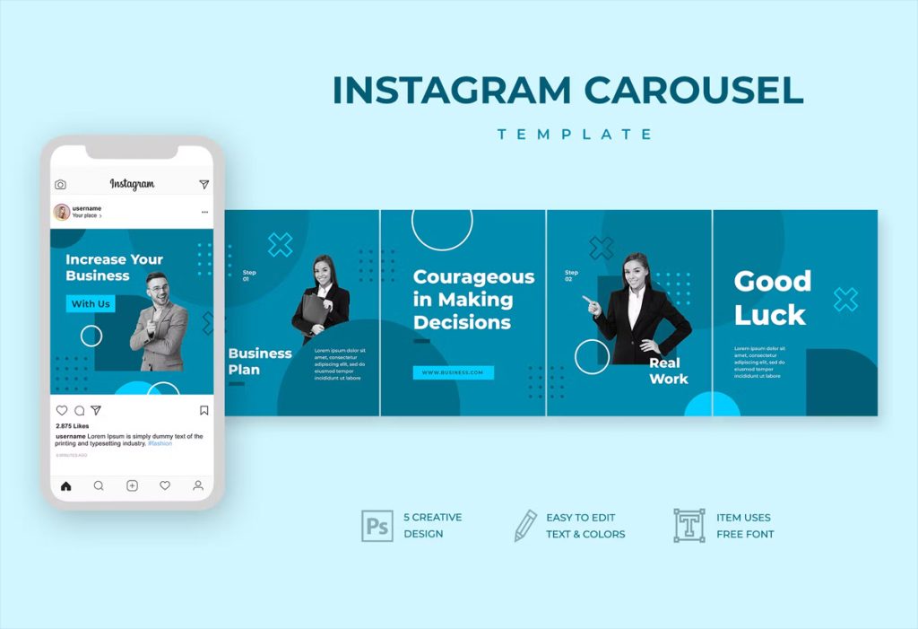 10 Best Business Instagram Carousel Templates PSD • PSD design