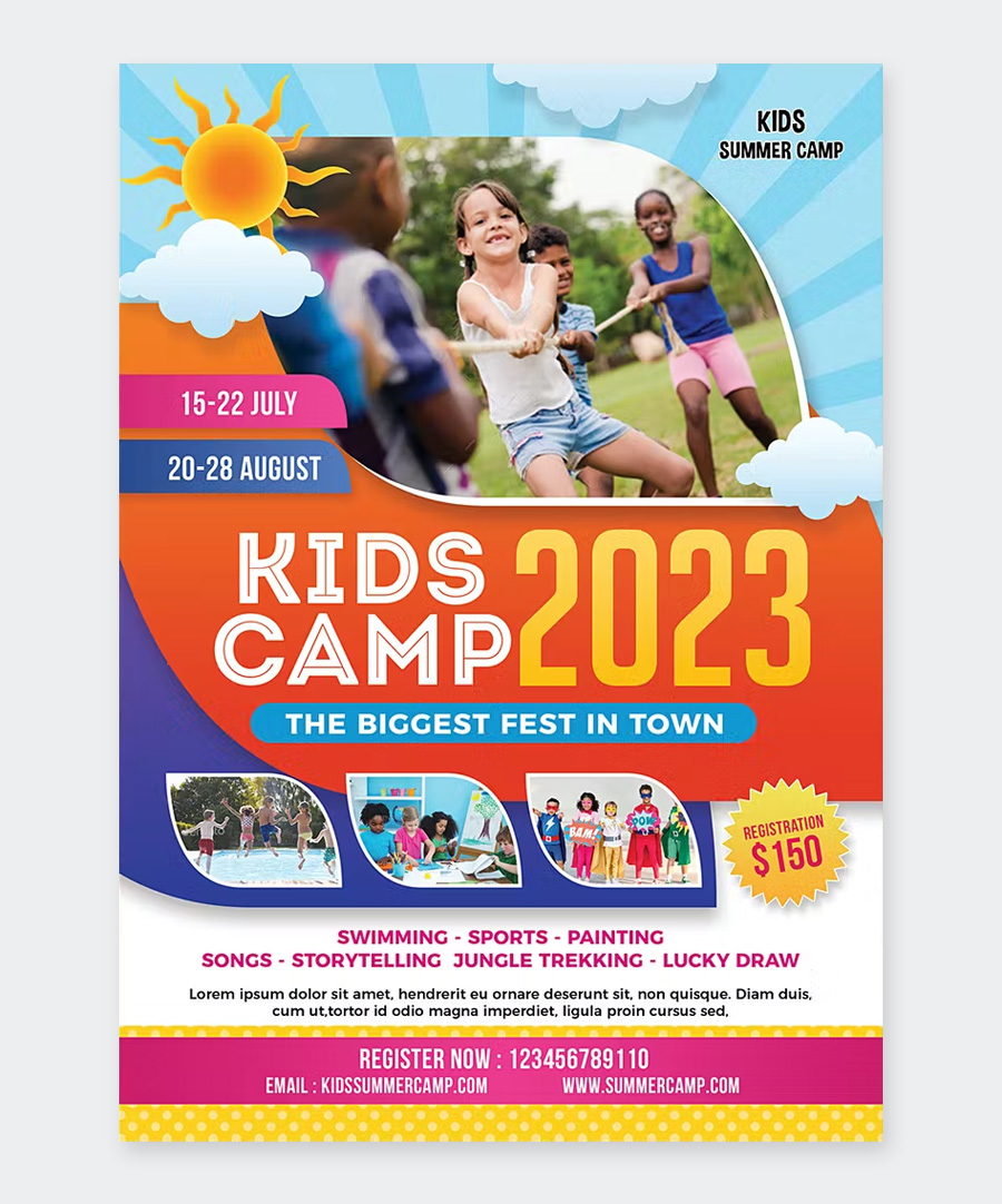 Kids Camp Flyer Design