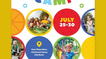 Kids Summer Camp Flyer Design