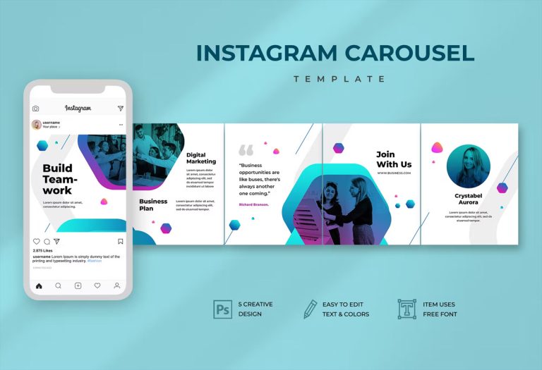 10 Best Business Instagram Carousel Templates PSD • PSD design