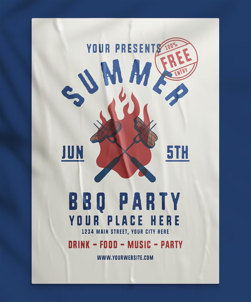 Summer BBQ Flyer Design