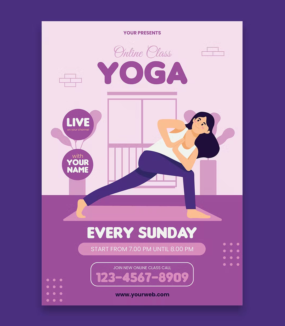Sunday Yoga Flyer Template