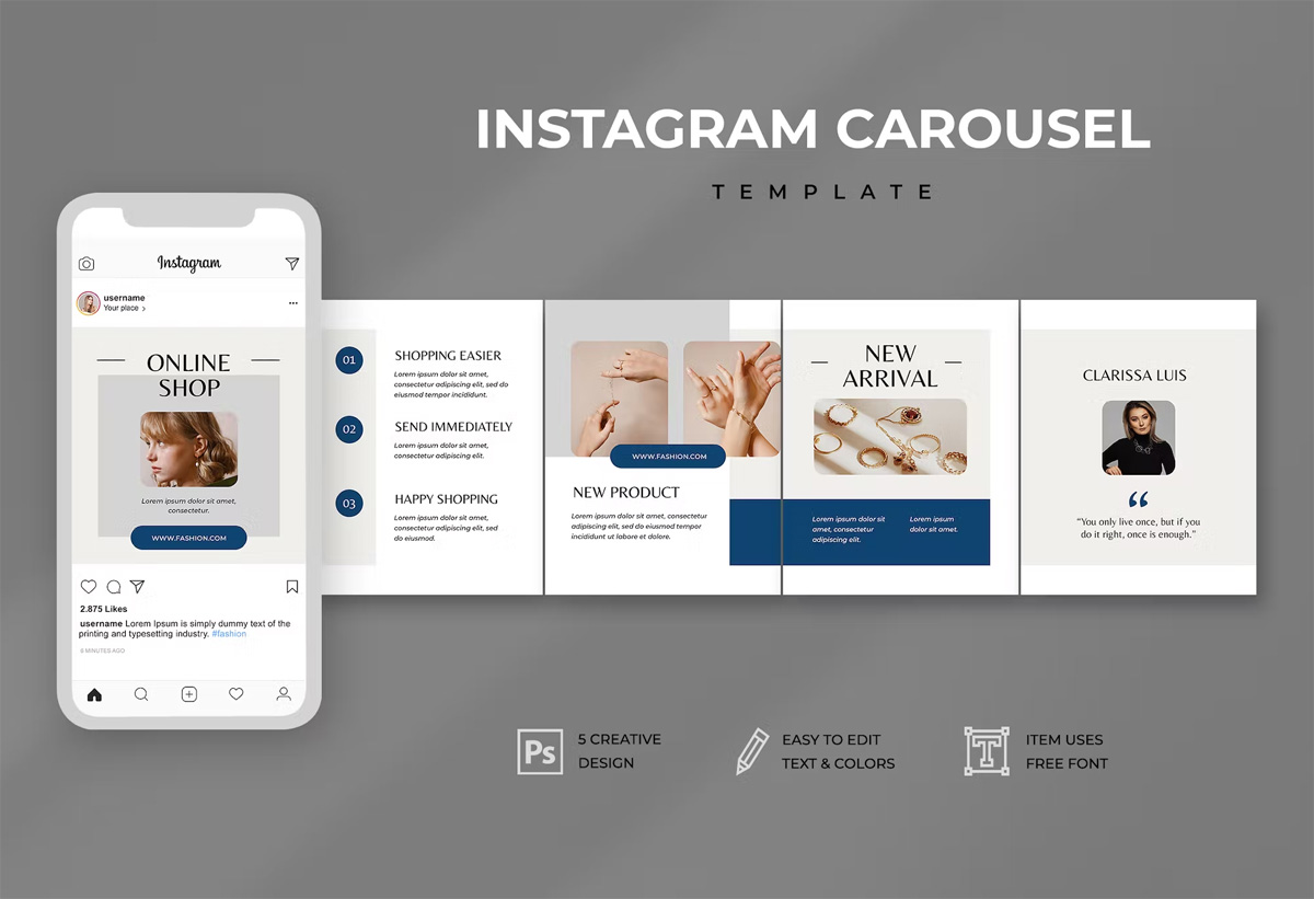 Clean Instagram Carousel Template