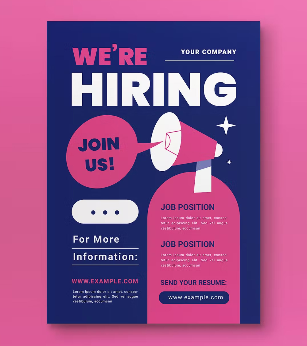 We Are Hiring Flyer PSD