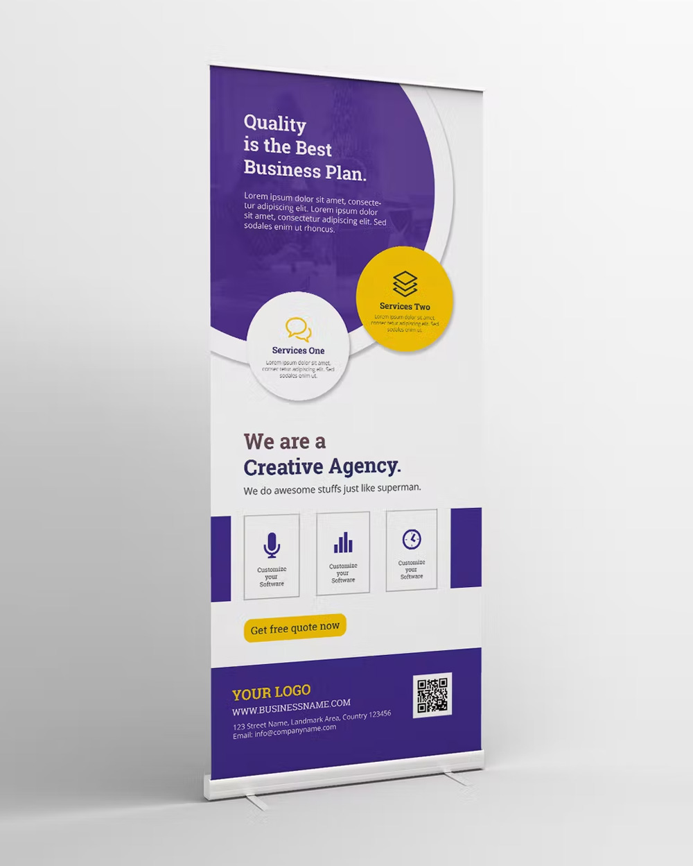 Minimal Business Roll-Up Banner Template