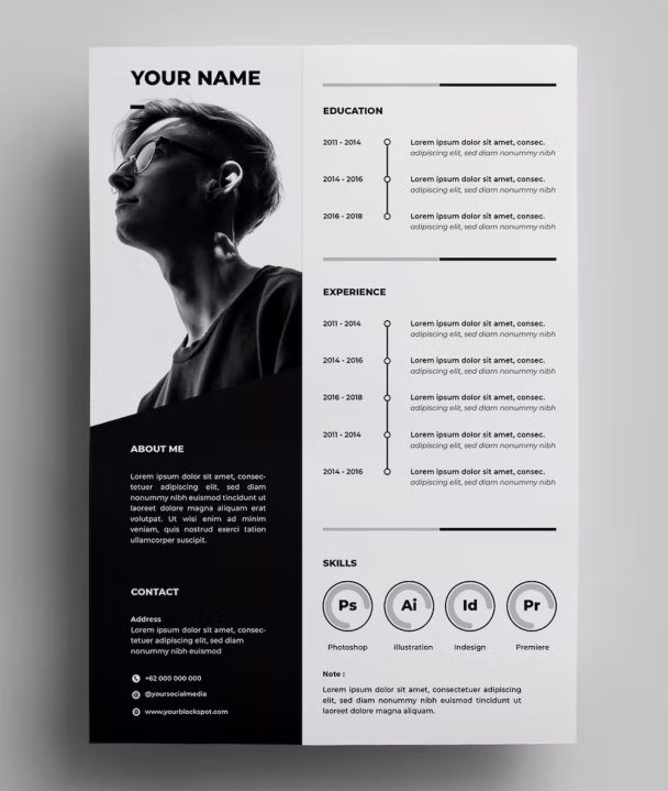 10 Best Modern Resume Templates AI, EPS • PSD design