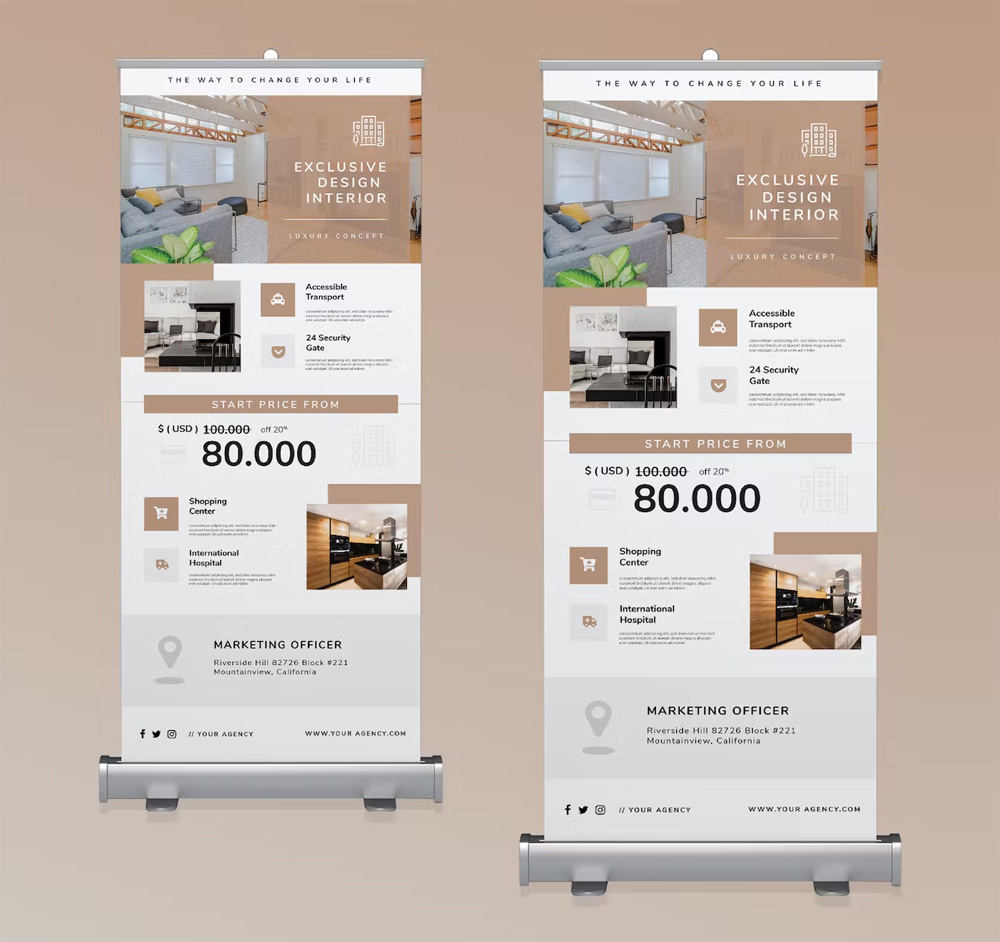 Real Estate Agency Roll Up Banner