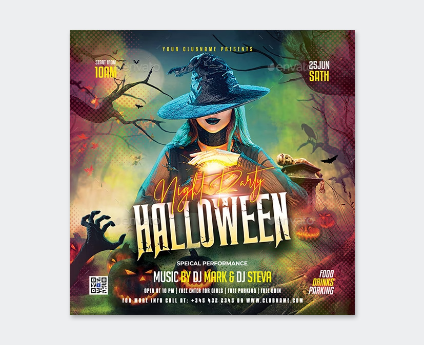 Halloween Flyer Design PSD