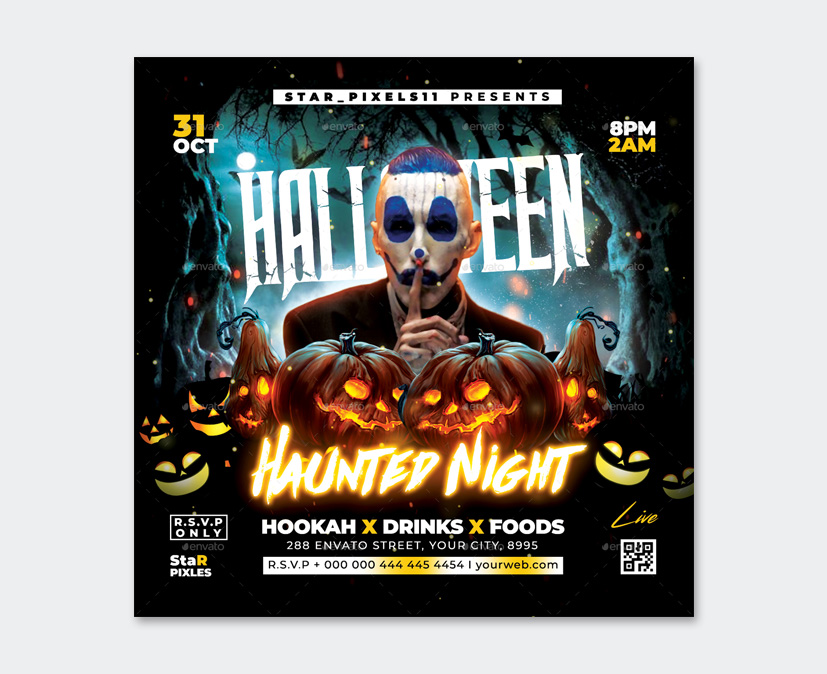 Halloween Party Flyer Design