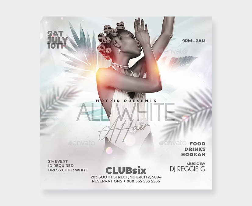 White Party Flyer