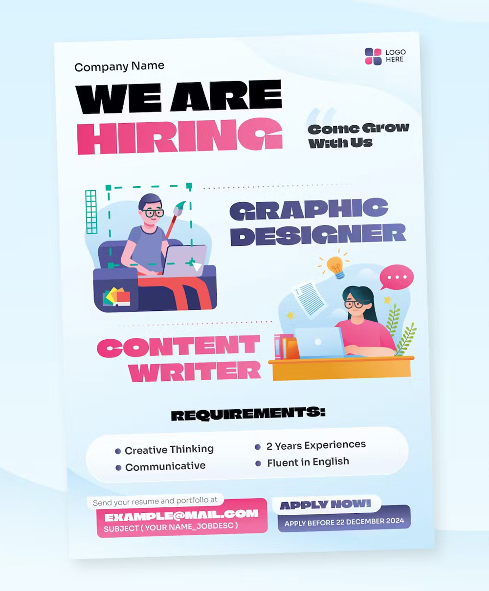 Job Hiring Recruitment Flyer Design