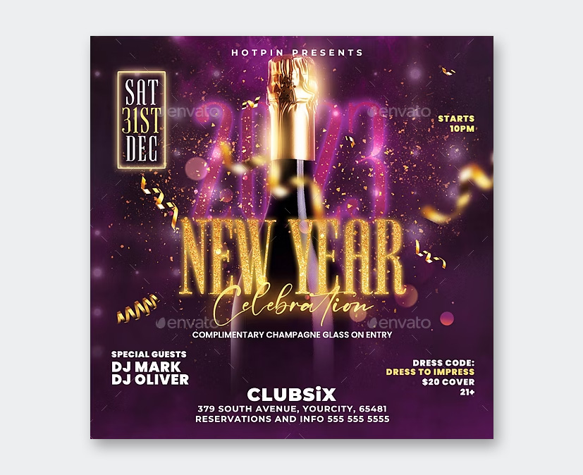 New Year Eve Flyer Templates