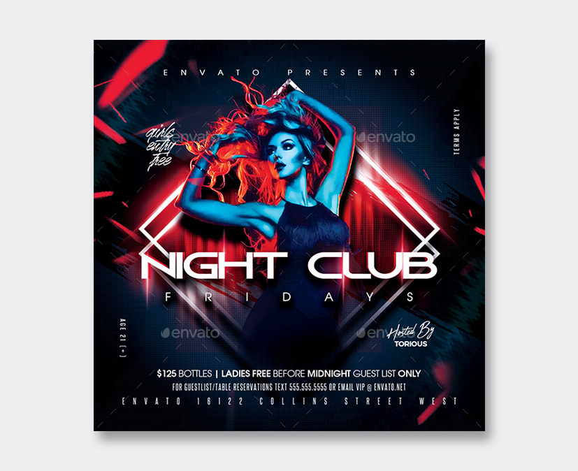Night Club Flyer Template PSD