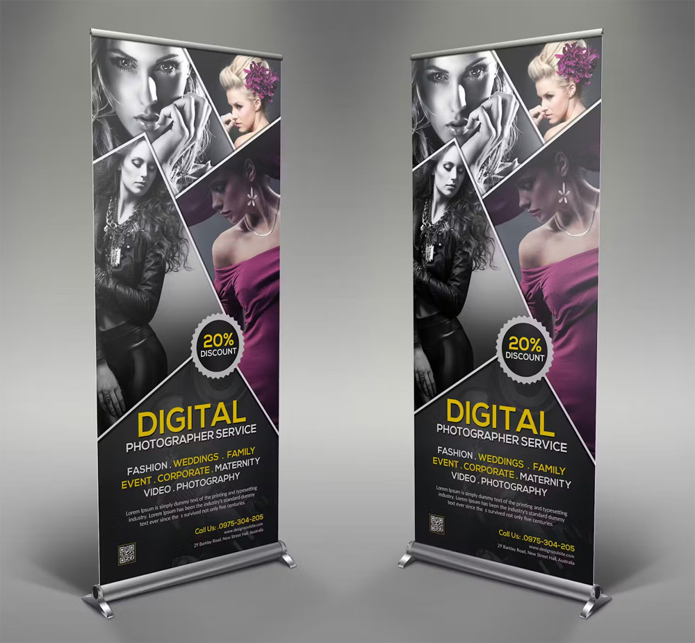 Photography Roll Up Banner Design