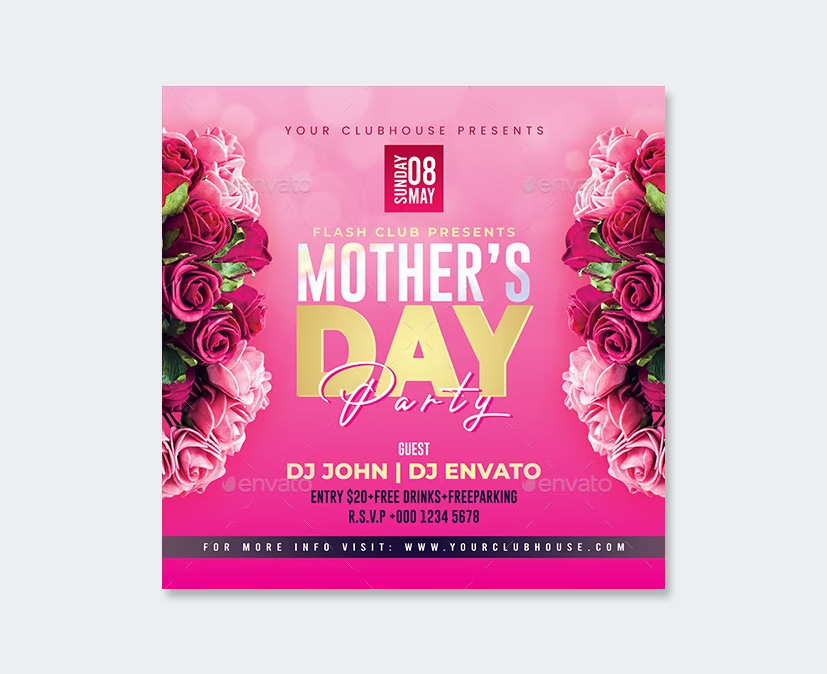 Mothers Day Flyer PSD