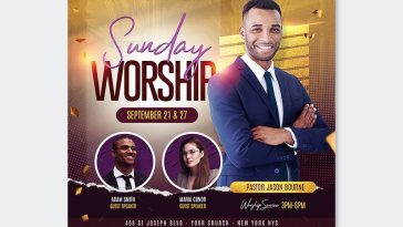 Sunday Worship Flyer Design